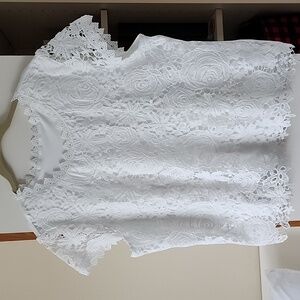 Elegant White Lace Top